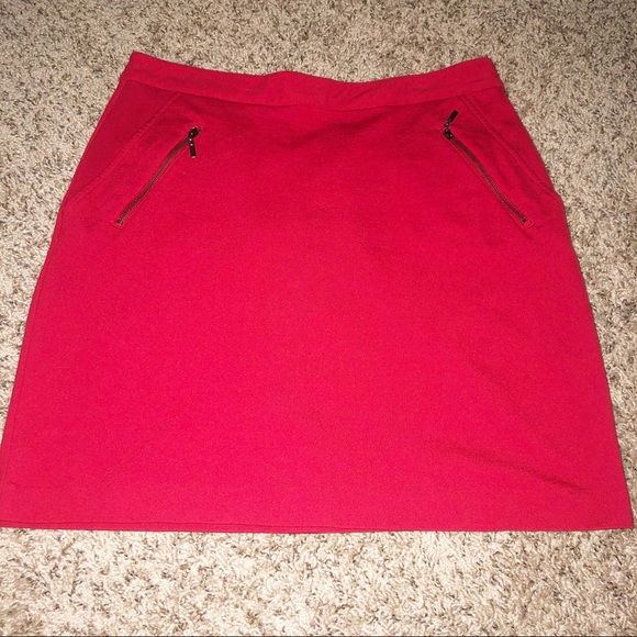 NWOT Boston Proper Skirt Bright Red Mini Chic - Picture 1 of 11